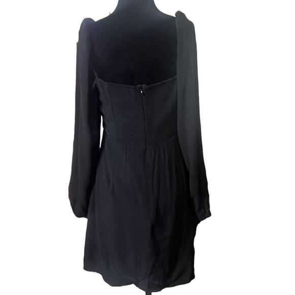 ARITZIA SUNDAY’S BEST DELIAH  BLACK NWT‎ MINI DRESS SIZE L - Picture 2 of 10